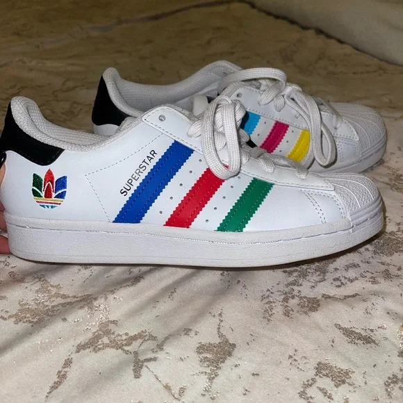 adidas | Shoes | Multi Colored Stripped Adidas Sneakers  display picture 1